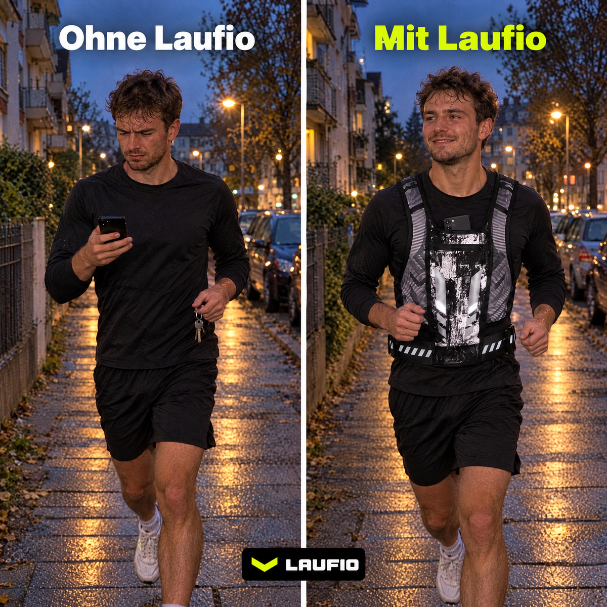Ohne Laufio vs. mit Laufio